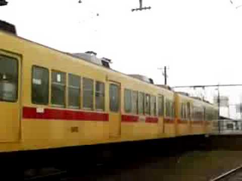 西鉄宮地岳線津屋崎駅　305F発車