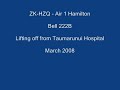 ZK-HZQ - Air 1 Hamilton Lifting Off from Taumarunui Hospital