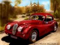 JAGUAR XK140 - automobile car speed paint by Martin Missfeldt
