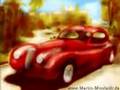 JAGUAR XK140 - automobile car speed paint by Martin Missfeldt