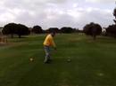 Campano Golf San Andres, slicing the fairway.