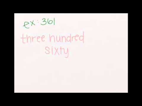 how to write out numbers