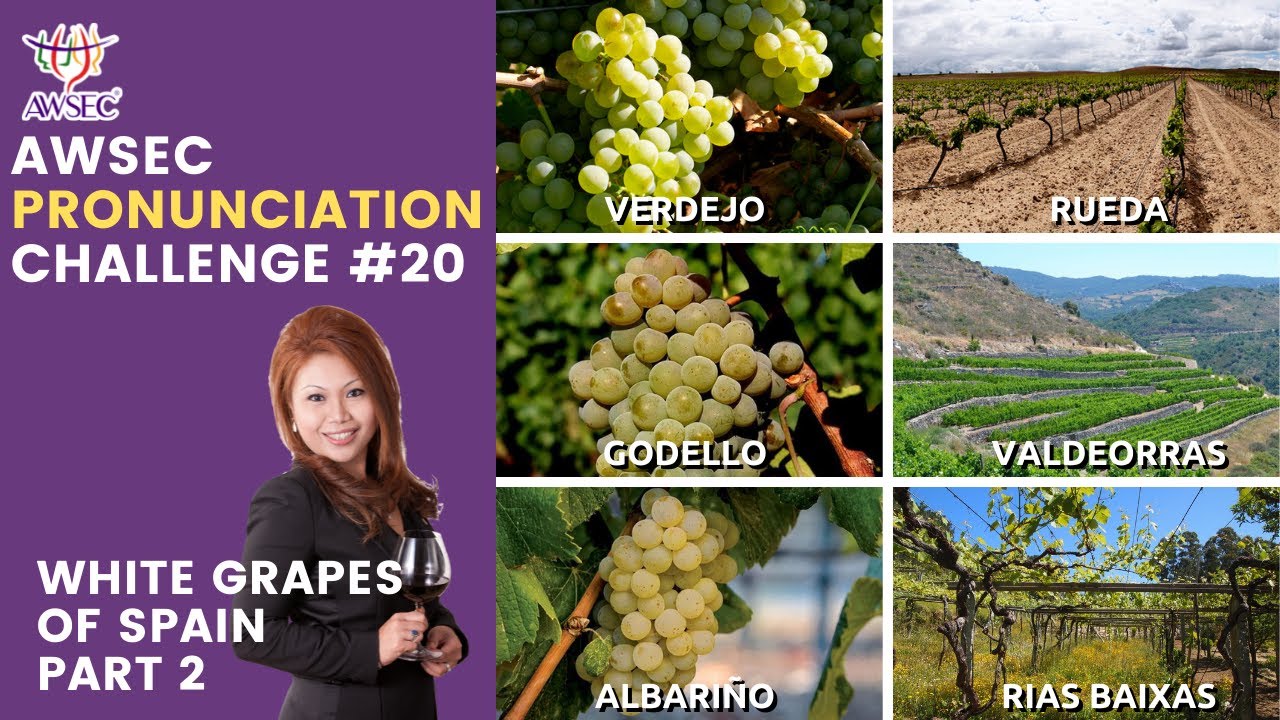 AWSEC Pronunciation Challenge#20: White Grapes of Spain Part 2