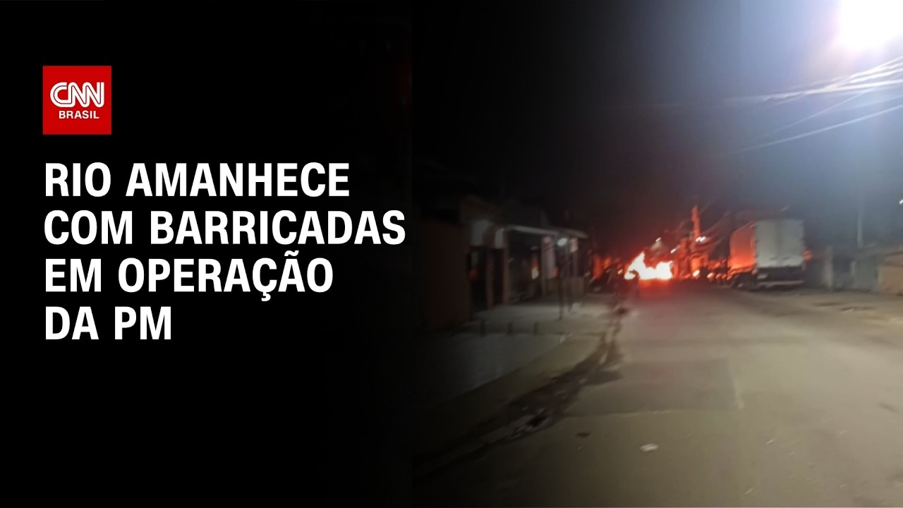 RJ amanhece com barricadas em operação da PM contra guerra entre CV e TCP | CNN NOVO DIA