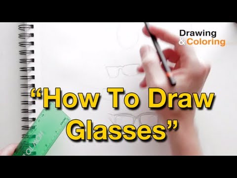 how to draw glasses