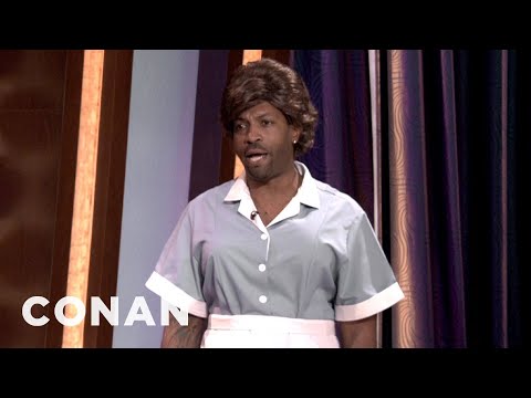help - Conan, Andy and a reluctant Deon Cole reenact a pivotal scene from