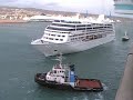 Azamara Quest Cruise ship leaving Civitavecchia, Italy.