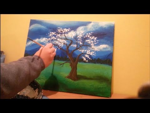 how to paint a tree