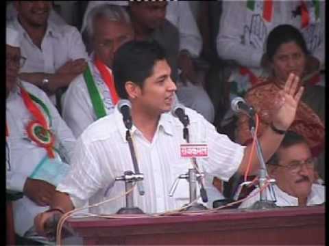 Satyajeet - satyajeet tambe's speech represents the youth congress of maharashtra.chief minister shri vilasrao deshmukh ,minister balasaheb thorat , minister harshwardha...
