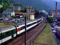 Swiss CFF rail service in Vieux-Montreux Swiss CFF rail service in Vieux-Montreux