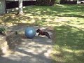 George likes to play yoga ball soccer pt. 4