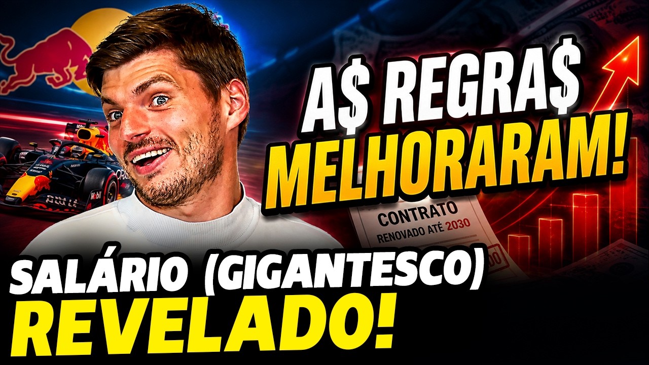 MAIOR DA HISTÓRIA! SALÁRIO SURREAL DE VERSTAPPEN É REVELADO APÓS RENOVAÇÃO COM A RED BULL |FÓRMULA 1