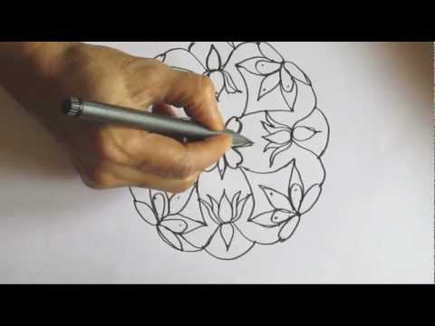 how to draw rangoli