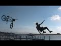 Sean and Rob jumping a bike into the lantana intercoastal Sean and Rob jumping a bike into the lantana intercoastal