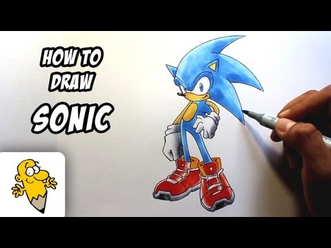 how to draw sonic characters