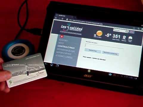 Prox'N'Roll RFID Scanner on Android Tablet.
