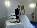 Cutting the wedding cake Cutting the wedding cake