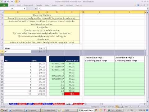 how to eliminate outliers in excel