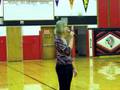 Megan Taylor singing the National Anthem