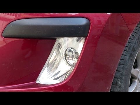 How to change fog lamp bulbs on Peugeot 308