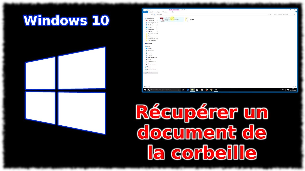 Récupérer un document de la corbeille