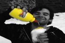 A yellow snow cone!