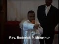 Rev. Roderick McArthur sings at Mount Gilead Baptist Chuch