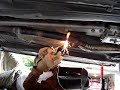Gas welding underneath a car
