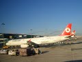 Turkish Airlines boeing 737-800 take off in Istanbul