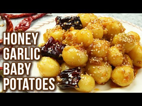 Honey Garlic Baby Potatoes – Quick & Easy Veg Starter Recipe – Stop Motion Cooking – Sonali
