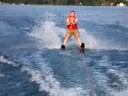 showing off on water skis