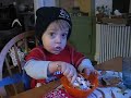 Liam Eating with a Spoon