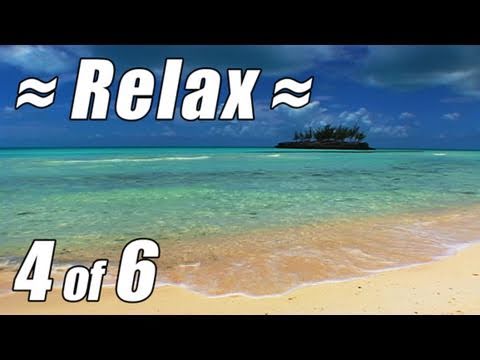 RELAX. Caribbean 4 Ocean Waves with nature sounds Relaxation Meditation Video