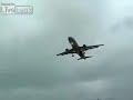 German Airbus drags wing on landing