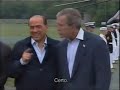 Berlusconi parla inglese e viene deriso da Bush
