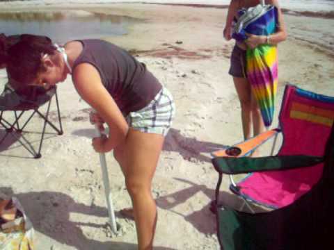 how to properly install a beach umbrella