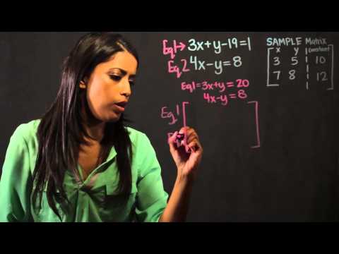 how to turn equations into matrices