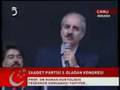 3.Büyük Kongre: Prof. Dr. Numan Kurtulmusun tesekkür konusmasi