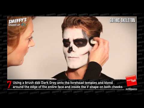 how to face paint a skeleton