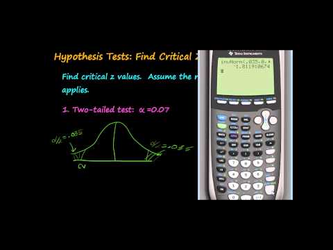 how to find critical value of z test