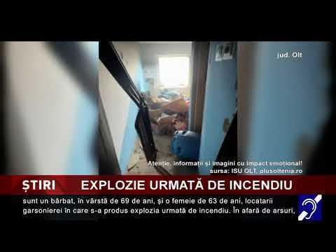 Explozie urmată de incendiu, într-un bloc din Balș