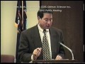 Gelman Sciences Inc President & CEO Kim Davis at DEQ Public Meeting, October, 1995, Scio Township Hall, explaining Gelman's position on its 1,4-dioxane groundwater cleanup. This was during the brief period when the company was cooperating with local government and citizen stakeholders when Kim Davis was in charge. Several months later, Kim Davis's control over the cleanup was taken away (without public notification) just prior to Pall Corporation acquiring Gelman Sciences and assuming responsibility for the cleanup. Since then, Pall Corp has expressly avoided direct dialogue with the public. Follow links below for more info ... Scio Residents for Safe Water www.srsw.org - links srsworg.ning.com - blog sites.google.com/site/srsworg - news/video/images/data/docs