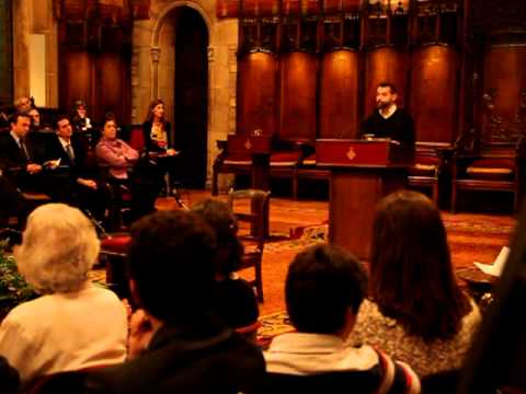 Paraules de Xavier Melloni durant l'homenatge a Raimon Panikkar a l'Ajuntament de Barcelona