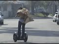 super hot chck eats it on segway