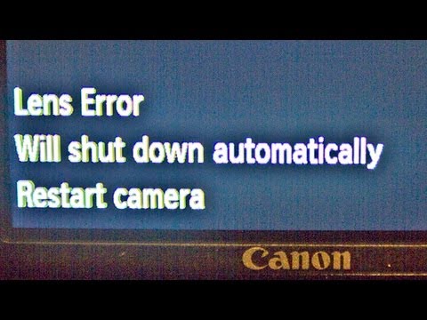 how to restart a canon camera lens error