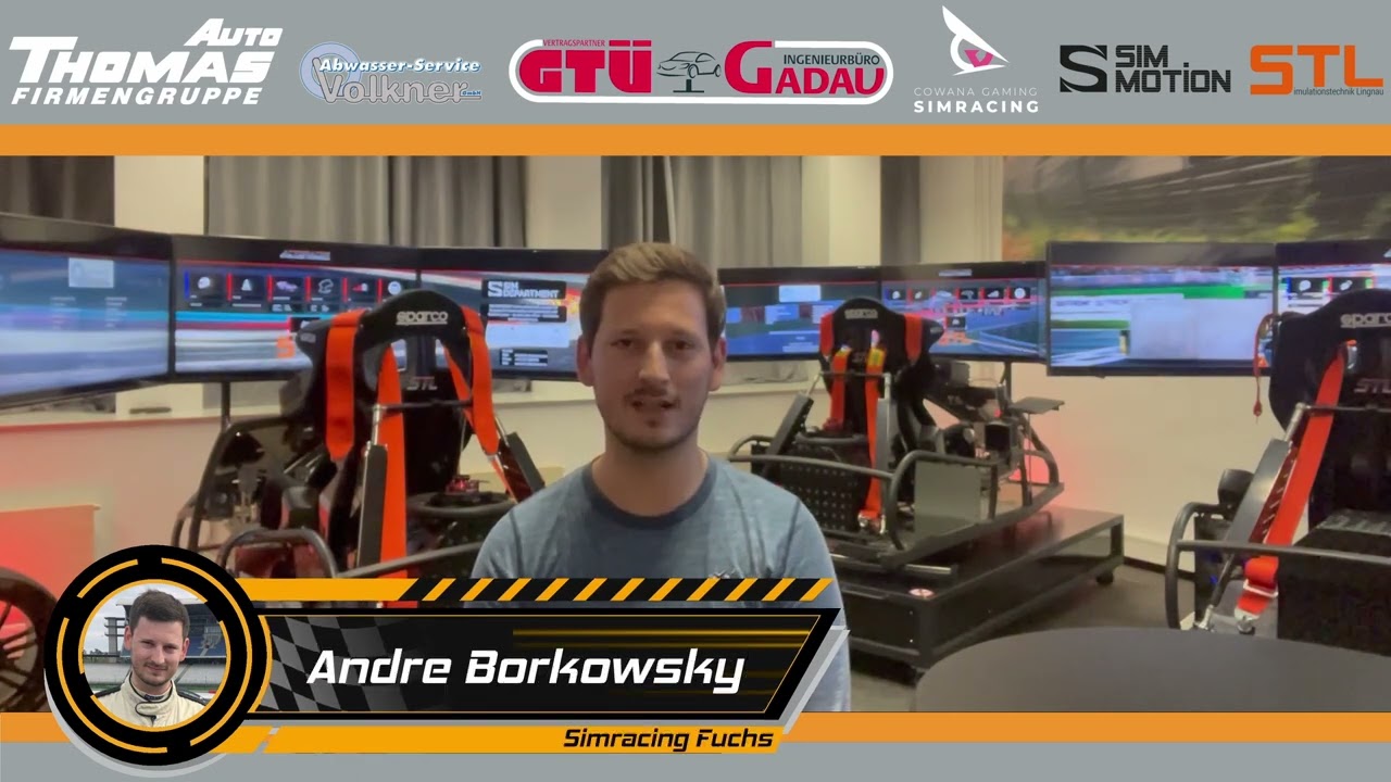 ABA eSports Masters Fahrervorstellung Andre Borkowsky Team Simracing Fuchs