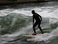 Surfing on the Eisbach in Munich