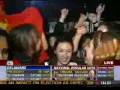 Obama Victory Celebration Displays Communist Flag