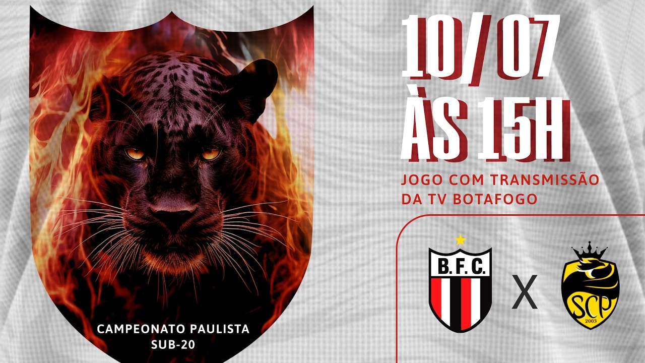 AO VIVO | Botafogo x Paulinense - Campeonato Paulista Sub-20 - 10/07/2026