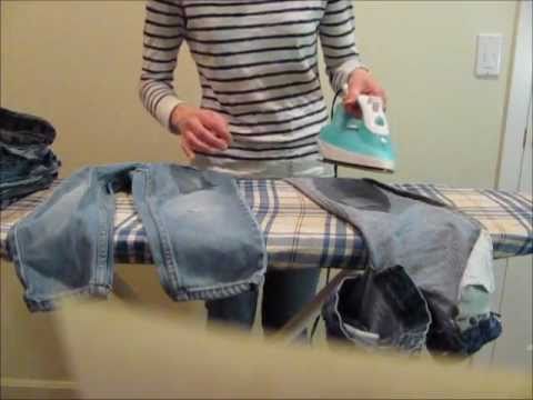 how to patch jeans iron on